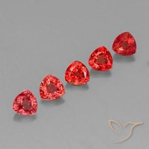1.83 ctw Red Sapphire Stones, Natural Sapphire in Trillion Facet Shape for Sale