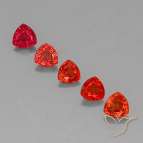1.77ctw Natural Bright Crimson Red Sapphire, Trillion, VVS-VS