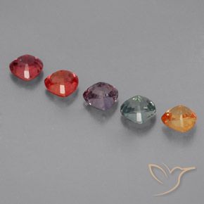 Sapphire Gemstones in 4.2 x 4.1 mm Size for Sale, Sapphire Stones in Multicolor Color