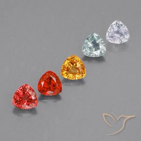 1.78 ctw Multicolor Sapphire Stones, Natural Sapphire in Trillion Facet Shape for Sale