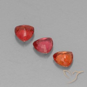 Sapphire Gemstones in 4 x 4 mm (calibrated) Size for Sale, Sapphire Stones in Bright Red Color
