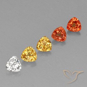 2.09 ctw Multicolor Sapphire Stones, Natural Sapphire in Trillion Facet Shape for Sale