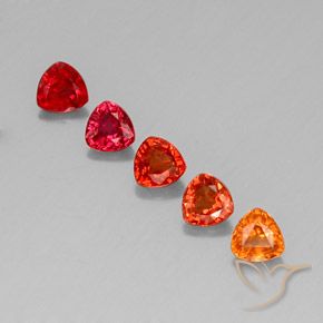 Mehrfarbig Saphir Edelstein - 0.3ct Trillantschliff (ID: 330723)