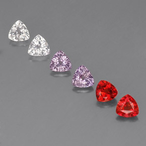 2.01 ctw Multicolor Sapphire Gemstones, Sapphire Gems in Trillion Facet Shape for Sale.