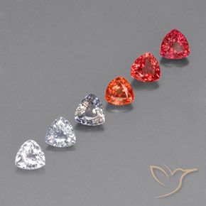 1.97 ctw Multicolor Sapphire Stones, Natural Sapphire in Trillion Facet Shape for Sale