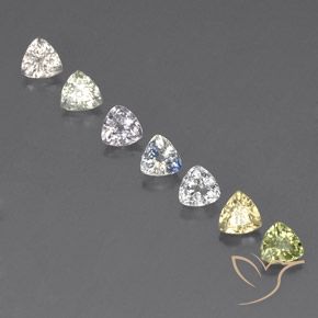 Multicolore Zaffiro Gem - 0.3ct Sfaccettatura trilliant (ID: 330733)