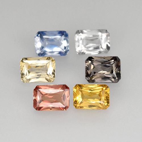 Многоцветный Сапфир Камень - 0.2ct Огранка Октагон / Ножницы (ID: 330776)