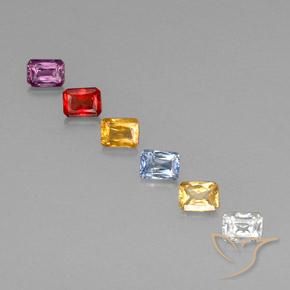 Multicolor Zafiro Gema - 0.3ct Corte Octágon / Forma de Tijera (ID: 330783)