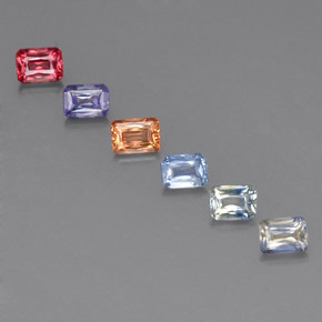 Многоцветный Сапфир Камень - 0.3ct Огранка Октагон / Ножницы (ID: 330802)