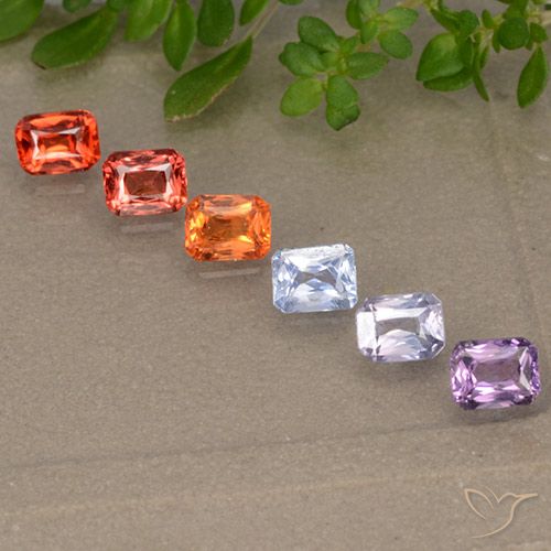 Multicolor Sapphire Gem - 0.3ct Octagon / Scissor Cut (ID: 330806)