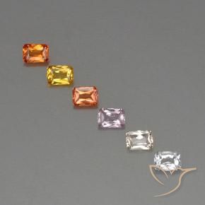 Multicolore Zaffiro Gem - 0.2ct Ottagono / taglio a forbice (ID: 330807)