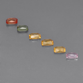 Sapphire Gemstones in 3.9 x 2.9 mm Size for Sale, Sapphire Stones in Multicolor Color