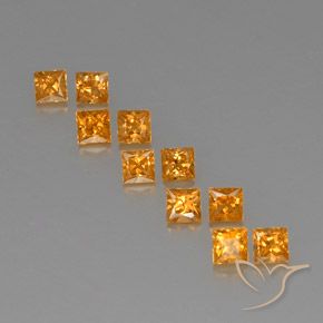 Apricot Orange Zafiro Gema - 0.2ct Corte Princesa (ID: 330813)