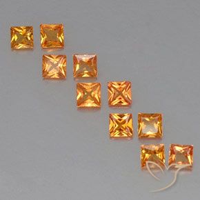 Medium Orange Sapphire Gem - 0.2ct Princess-Cut (ID: 330824)