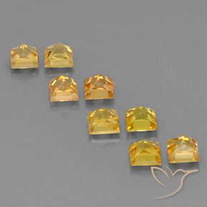 Sapphire Gemstones in 3.2 x 3.2 mm Size for Sale, Sapphire Stones in Golden Color