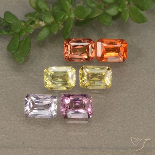 Multicolor Sapphire Gem - 0.2ct Octagon / Scissor Cut (ID: 330924)