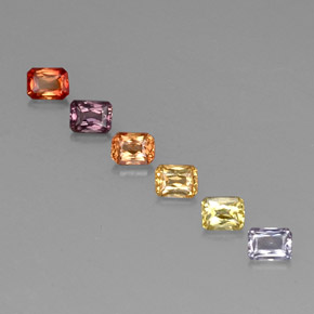 Multicolor Zafiro Gema - 0.3ct Corte Octágon / Forma de Tijera (ID: 330925)