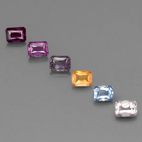 1.71 ct Multicolor Sapphire Gemstone, Sapphire Gem in Octagon / Scissor Cut Shape for Sale.