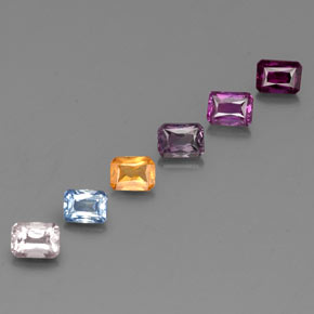 1.71 ct Multicolor Sapphire Stone, Natural Sapphire in Octagon / Scissor Cut Shape for Sale