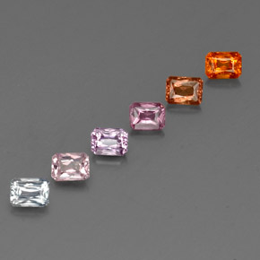1.77 ctw Multicolor Sapphire Stones, Natural Sapphire in Octagon / Scissor Cut Shape for Sale