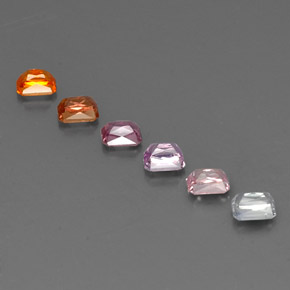 Sapphire Gemstones in 4 x 3 mm (calibrated) Size for Sale, Sapphire Stones in Multicolor Color