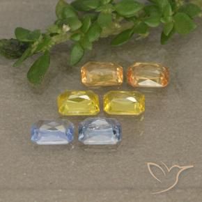 Sapphire Gemstones in 4 x 3 mm (calibrated) Size for Sale, Sapphire Stones in Multicolor Color