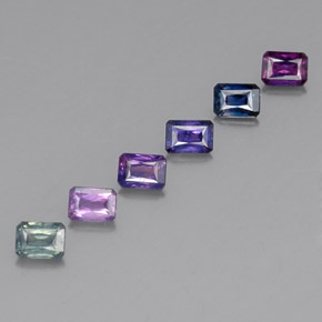 1.69 ct Multicolor Sapphire Stone, Natural Sapphire in Octagon / Scissor Cut Shape for Sale