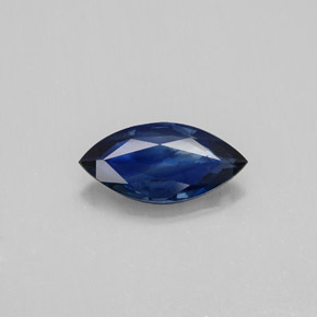 0.79 ct Blue Sapphire Gemstone, Sapphire Gem in Marquise Facet Shape for Sale.