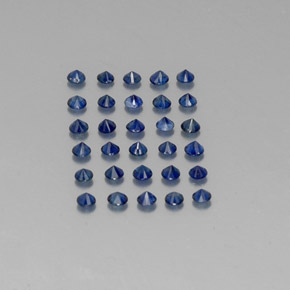Sapphire Gemstone in 2 mm (calibrated) Size for Sale, Sapphire Stone in Deep Blue Color