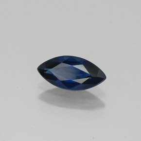 0.83 ct Blue Sapphire Stone, Natural Sapphire in Marquise Facet Shape for Sale