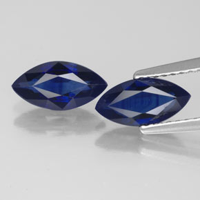 2.00 ct Blue Sapphire Gemstone, Sapphire Gem in Marquise Facet Shape for Sale.