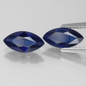 2.00 ct Blue Sapphire Stone, Natural Sapphire in Marquise Facet Shape for Sale