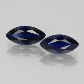 1.85 ct Blue Sapphire Gemstone, Sapphire Gem in Marquise Facet Shape for Sale.