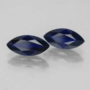 1.85 ct Blue Sapphire Stone, Natural Sapphire in Marquise Facet Shape for Sale