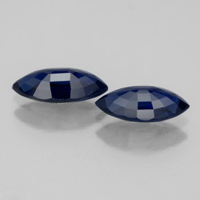 Sapphire Gemstone in 9.1 x 4.4 mm Size for Sale, Sapphire Stone in Deep Blue Color