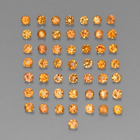 1.52 ct Orange Sapphire Stone, Natural Sapphire in Diamond-Cut Shape for Sale
