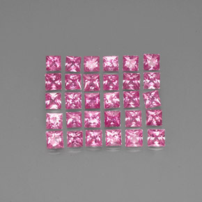 Rosa scuro Zaffiro Gem - 0.2ct Taglio Princess (ID: 334366)