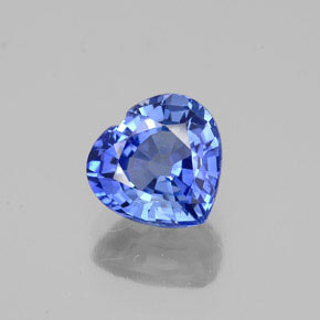 1.21 ct Blue Sapphire Gemstone, Sapphire Gem in Heart Facet Shape for Sale.