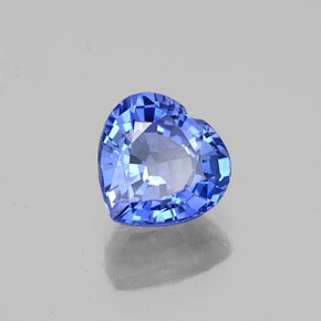 1.21 ct Blue Sapphire Stone, Natural Sapphire in Heart Facet Shape for Sale