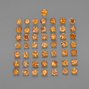 1.50 ct Orange Sapphire Stone, Natural Sapphire in Diamond-Cut Shape for Sale