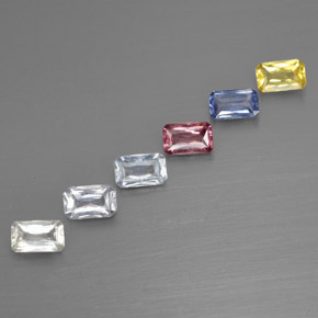 Multicolor Sapphire Gem - 0.3ct Octagon / Scissor Cut (ID: 334931)