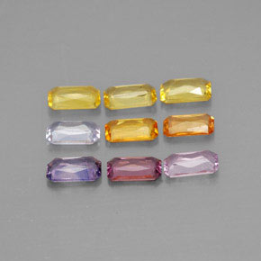 Sapphire Gemstones in 4.9 x 3 mm Size for Sale, Sapphire Stones in Multicolor Color