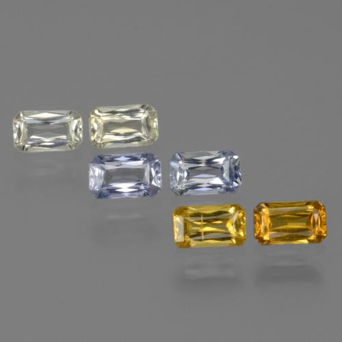 1.98 ctw Multicolor Sapphire Stones, Natural Sapphire in Octagon / Scissor Cut Shape for Sale