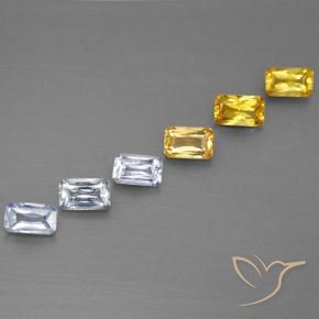 2.05 ctw Multicolor Sapphire Stones, Natural Sapphire in Octagon / Scissor Cut Shape for Sale