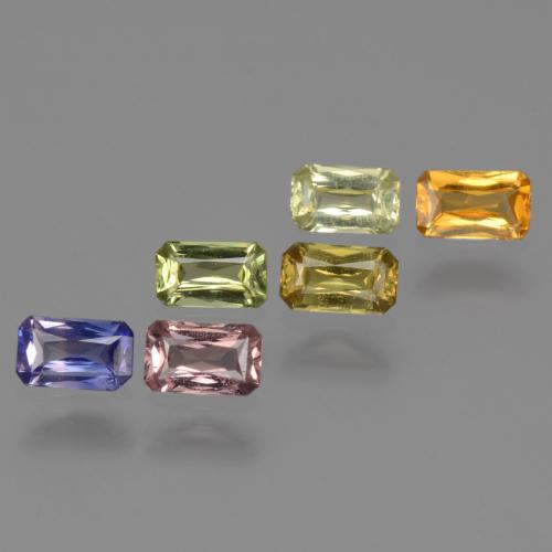 Многоцветный Сапфир Камень - 0.3ct Огранка Октагон / Ножницы (ID: 334944)