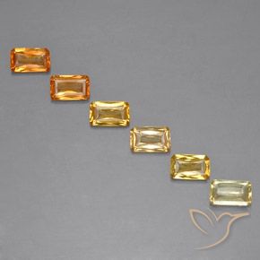 1.81 ct Yellow Sapphire, 5.1 x 3.1 mm Octagon Cut From Tanzania, Photo A