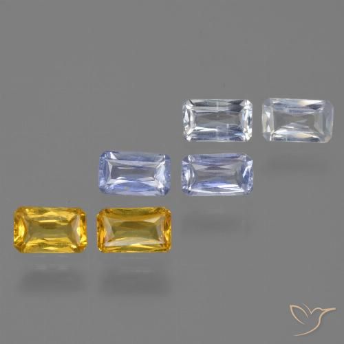 Multicolor Zafiro Gema - 0.4ct Corte Octágon / Forma de Tijera (ID: 335025)