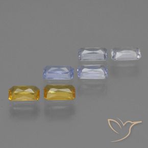 Sapphire Gemstones in 5.1 x 3.1 mm Size for Sale, Sapphire Stones in Multicolor Color