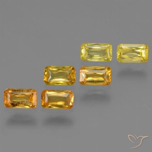 1.86 ctw Golden Sapphire Gemstones, Sapphire Gems in Octagon / Scissor Cut Shape for Sale.