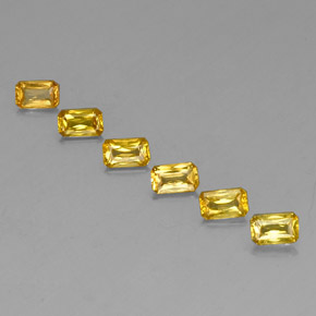 Желтый Сапфир Камень - 0.3ct Огранка Октагон / Ножницы (ID: 335032)
